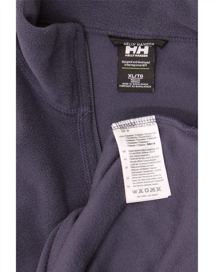 HELLY HANSEN Fleecetrøje med lynlås til mænd XL Marineblå Polyester
