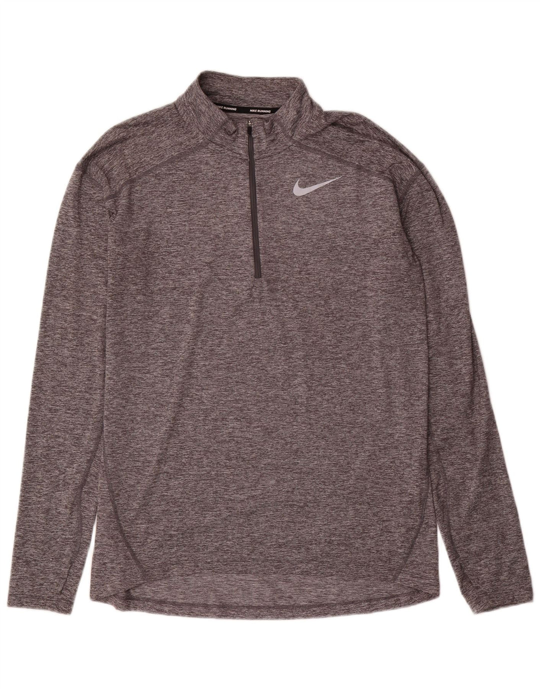 Nike Herre Dri Fit Pullover med lynlås-hals træningsdragt Top mellemgrå polyester