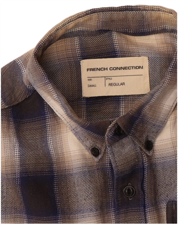 French Connection Herre Regular Fit Flanellskjorte Lille brun ternet