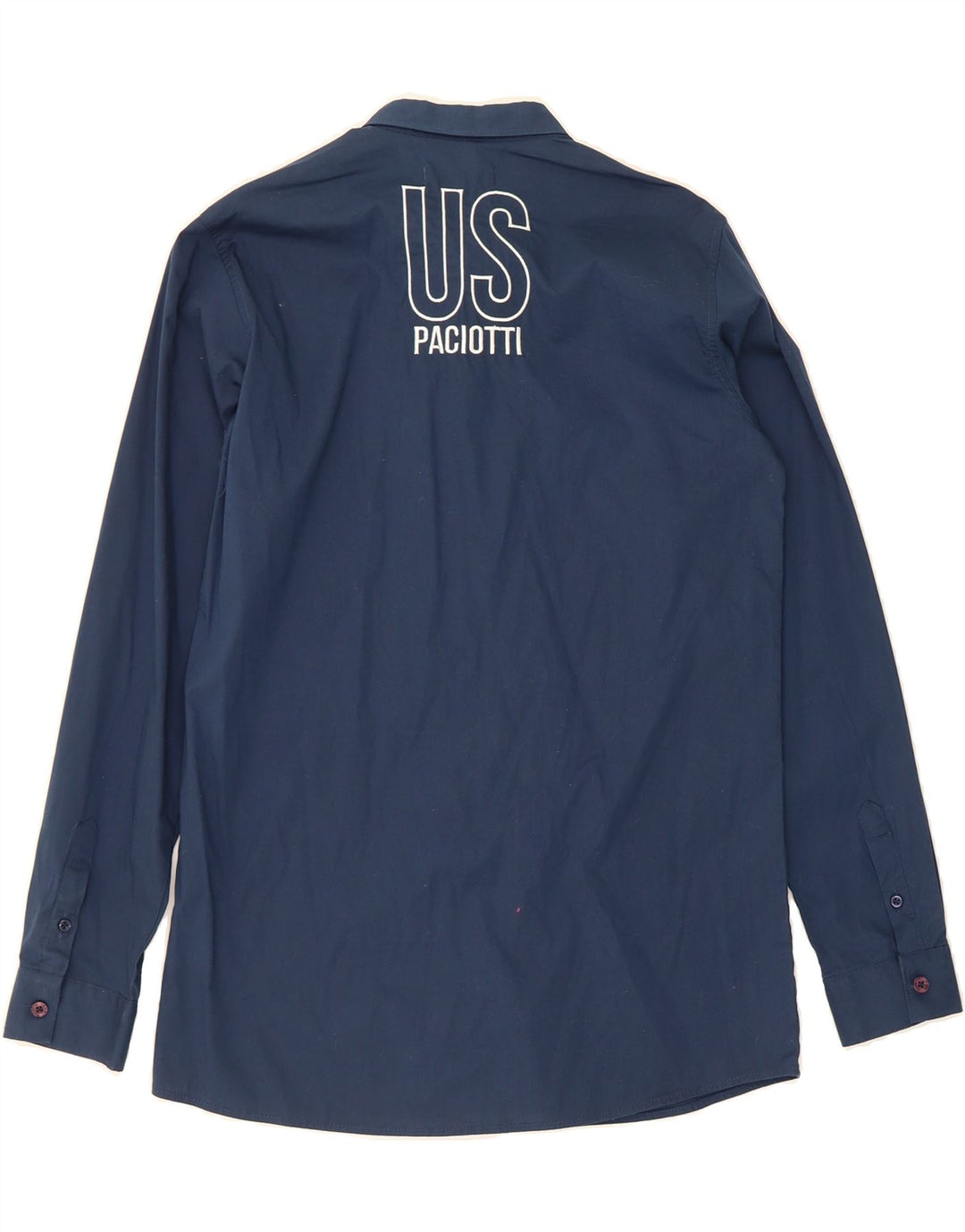 CESARE PACIOTTI Boys Graphic Shirt 14-15 Years Navy Blue Cotton Vintage Cesare Paciotti and Second-Hand Cesare Paciotti from Messina Hembry 