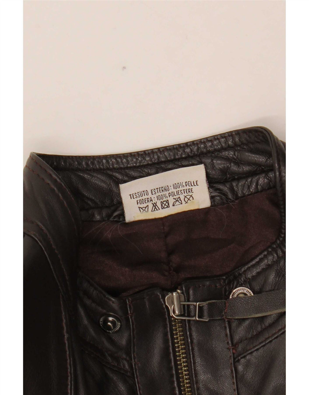 I Extenso Womens Bomber Læderjakke UK 18 XL Brun