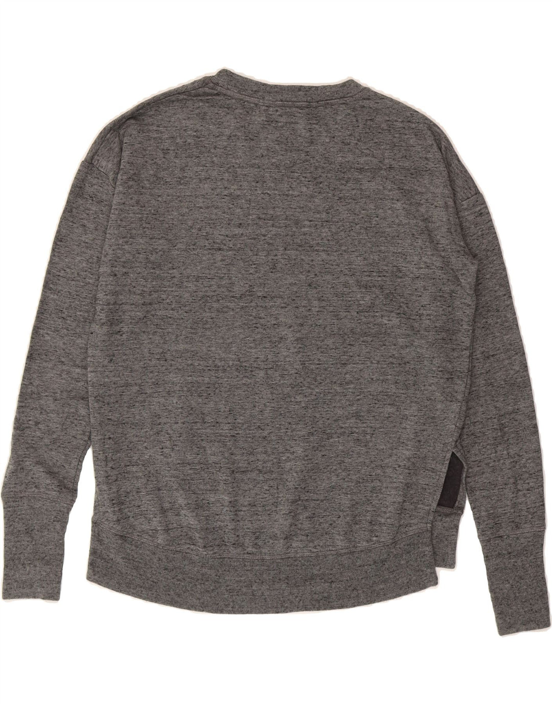 ATHLETA Womens Oversized Sweatshirt Jumper UK 6 XS Grey Flecked Cotton Vintage Athleta and Second-Hand Athleta from Messina Hembry 