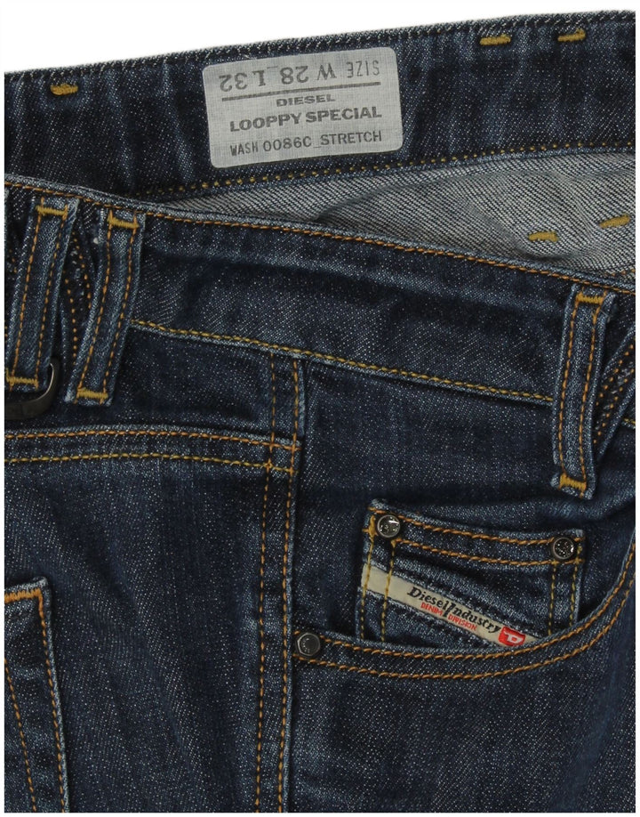 DIESEL Dame Loopy Slim Jeans med lav talje W28 L32 Blue Cotton Classic