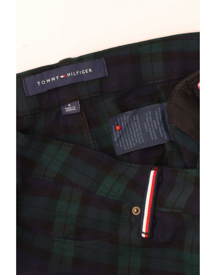 Tommy Hilfiger Chinobukser til kvinder US 6 Medium W28 L28 Grøn ternet