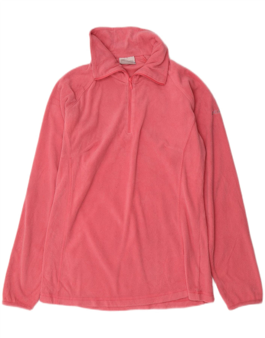 COLUMBIA Fleecetrøje med lynlås til kvinder UK 12 Medium Pink Polyester
