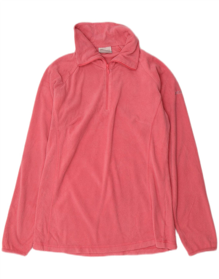 COLUMBIA Fleecetrøje med lynlås til kvinder UK 12 Medium Pink Polyester