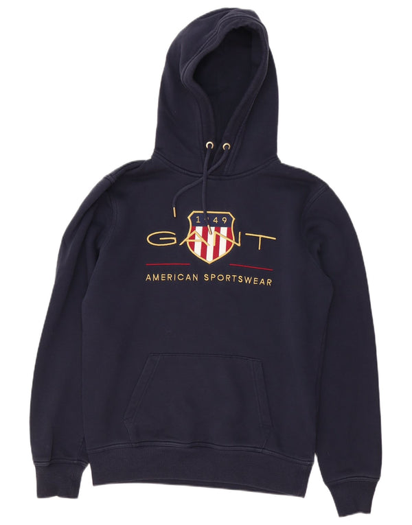 Gant Grafisk hættetrøje til mænd, lille marineblå bomuld