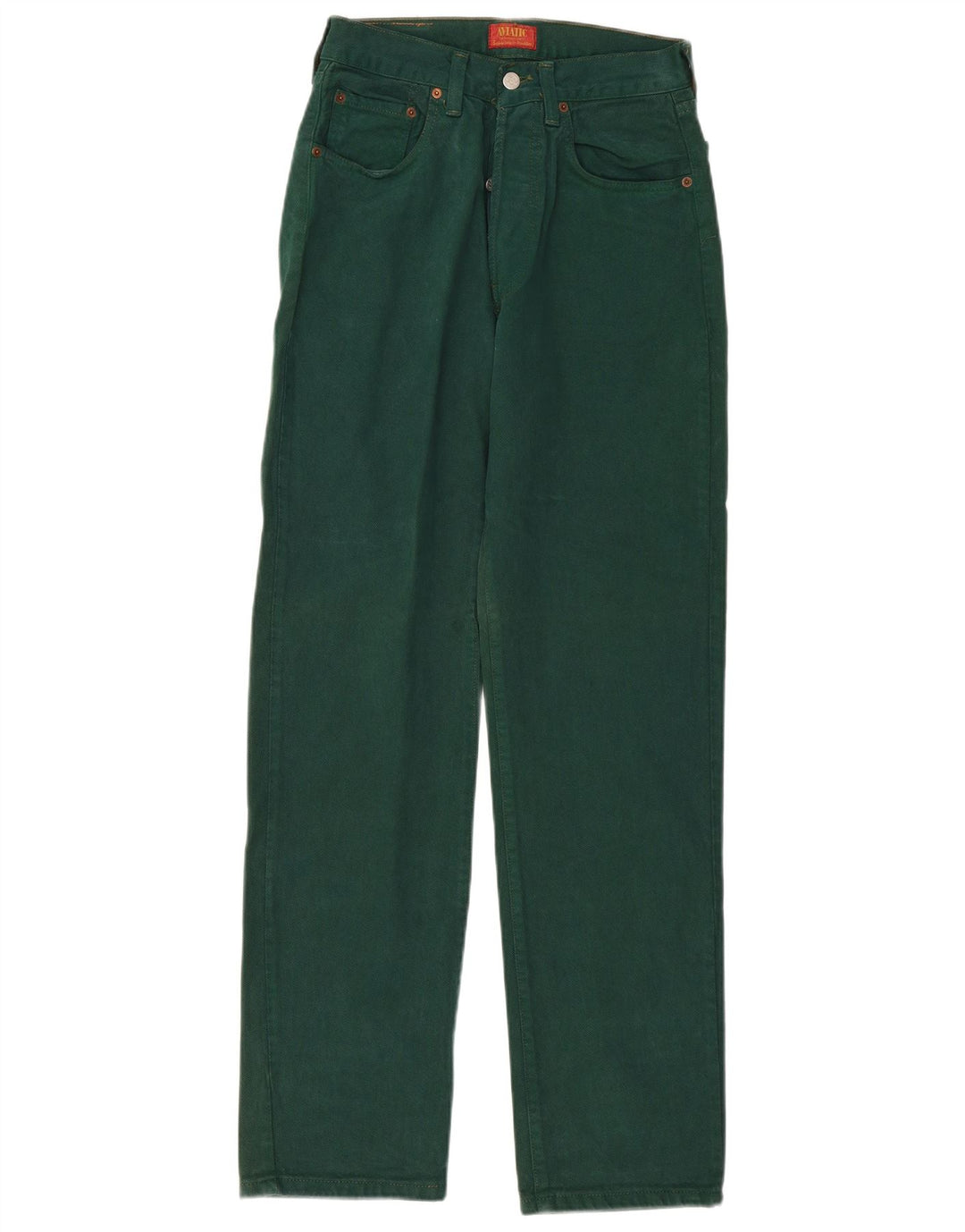 Aviatic Dame Højtaljede Straight Jeans W29 L33 Grøn