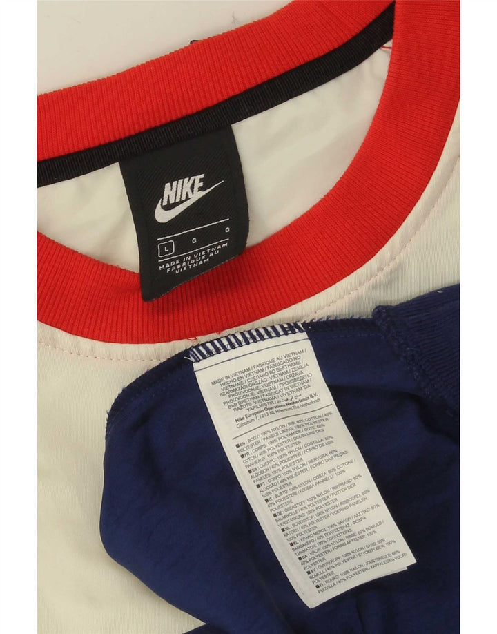 Nike grafisk sweatshirt til mænd, stor flerfarvet colourblock nylon
