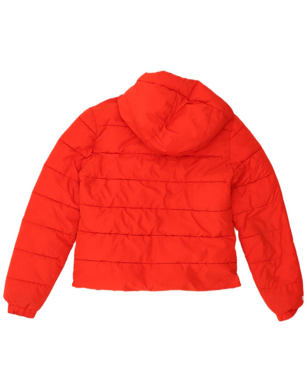 Superdry Polstret hættejakke til kvinder UK 12 Medium Rød Polyester