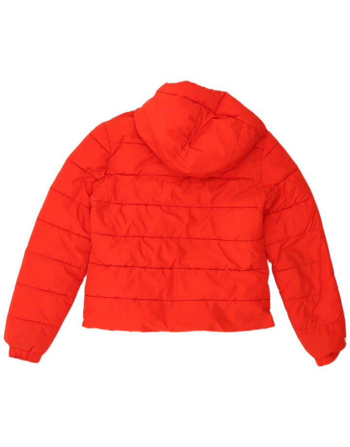 Superdry Polstret hættejakke til kvinder UK 12 Medium Rød Polyester
