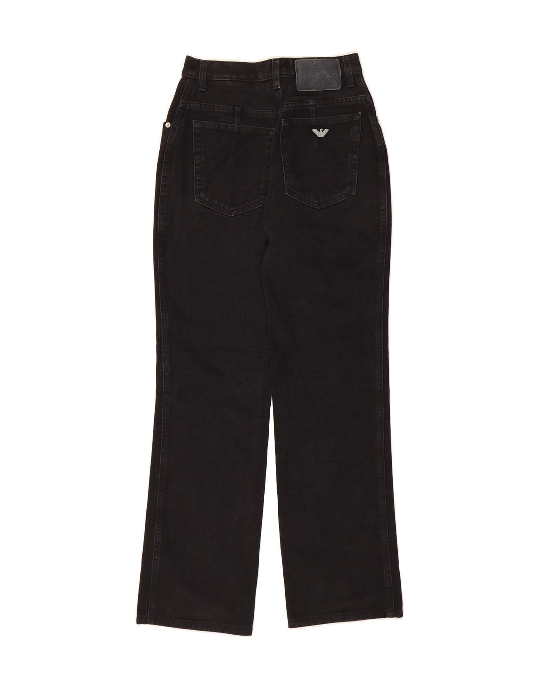 ARMANI Womens Straight Jeans W28 L30 Black Cotton Vintage Armani and Second-Hand Armani from Messina Hembry 