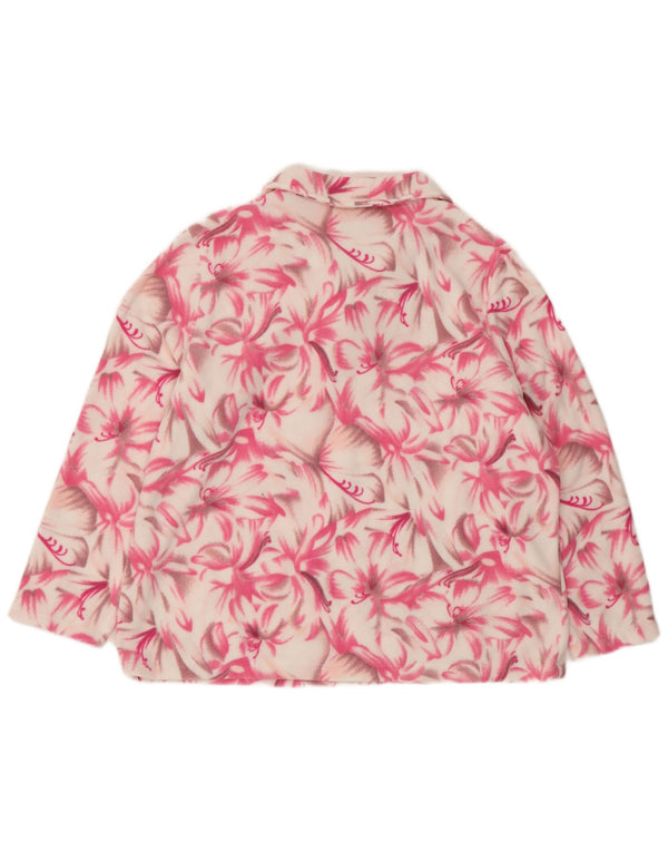 PAOLA Dame 3/4 ærmet fleecetrøje UK 20 2XL Pink Floral