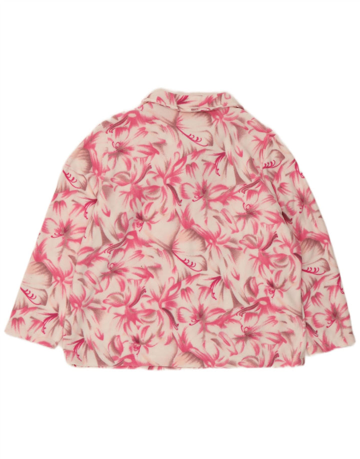 PAOLA Dame 3/4 ærmet fleecetrøje UK 20 2XL Pink Floral