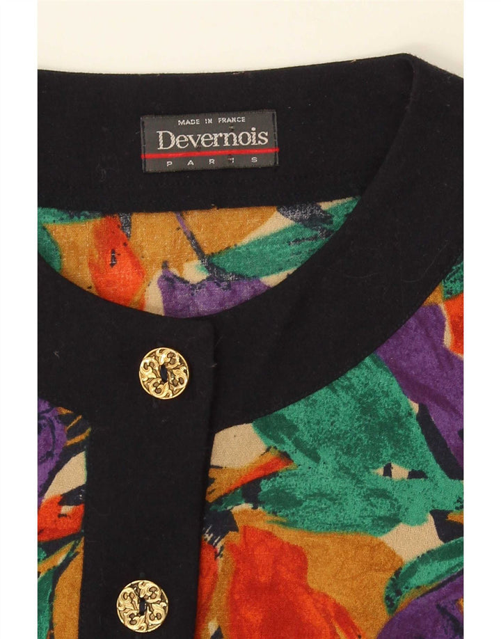 Devernois Paris Dame Blazer Jacket UK 14 Medium Multicolored Floral