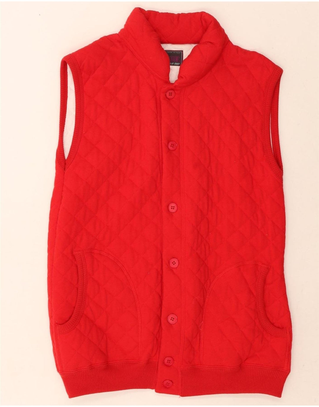 VINTAGE Boys Quilted Gilet 13-14 Years XL Red Vintage Vintage and Second-Hand Vintage from Messina Hembry 