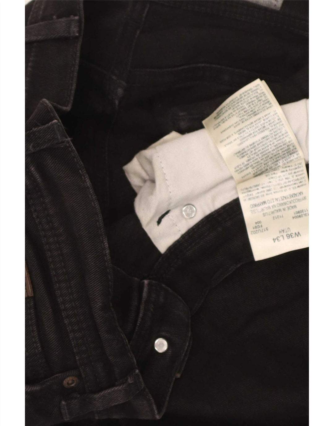 Wrangler Herre Utah Straight Jeans W36 L34 Sort Bomuld