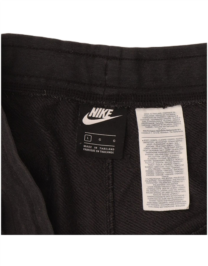 Nike grafiske sportsshorts til mænd, store sorte bomuld