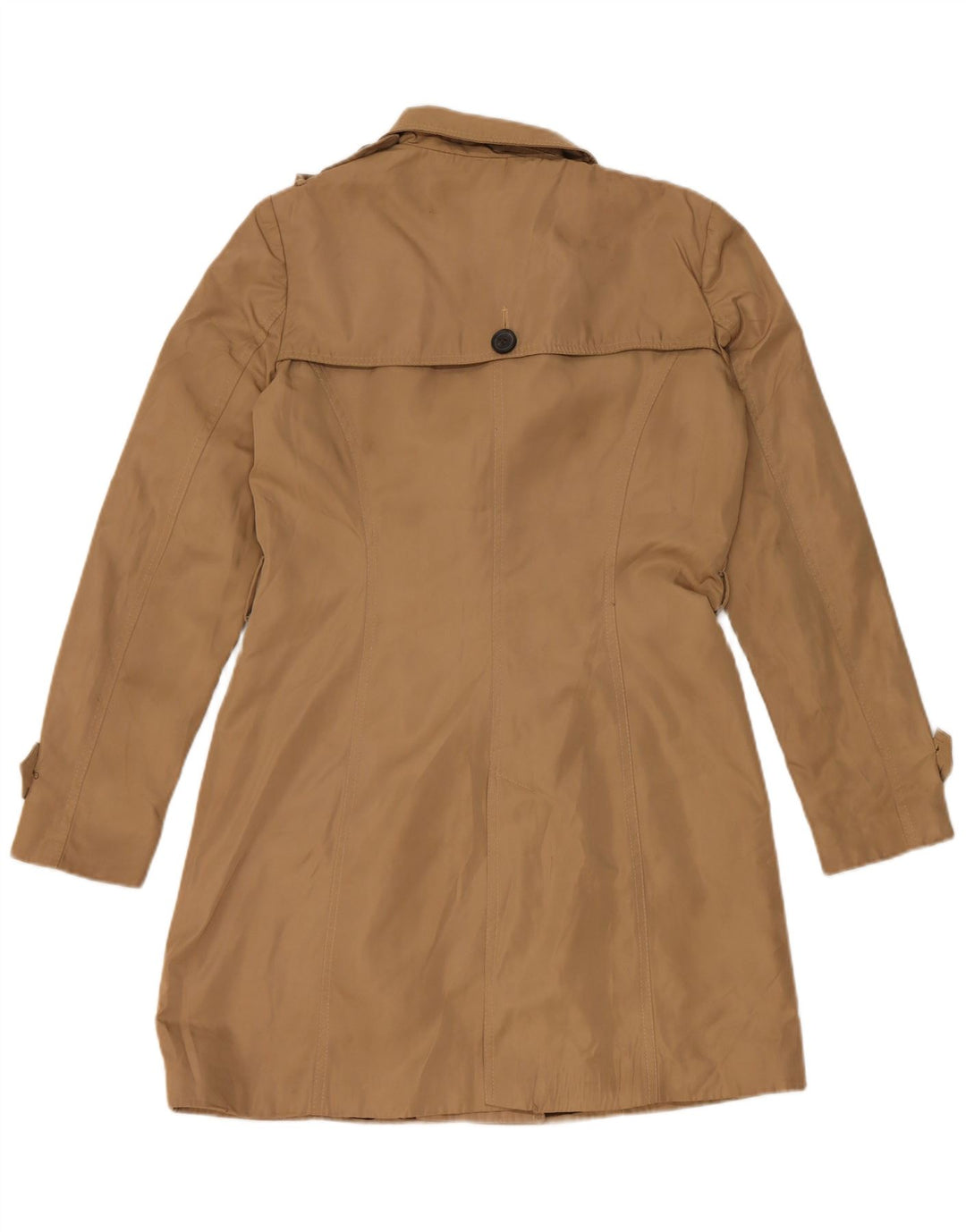 Zara Trench Coat til kvinder UK 14 Medium Beige Polyester