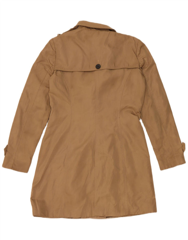 Zara Trench Coat til kvinder UK 14 Medium Beige Polyester