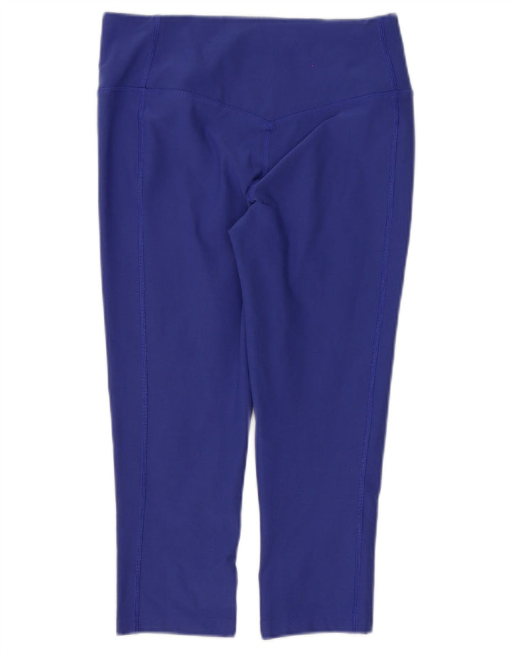 Nike Dame Dri Fit Capri Leggings UK 8 Small Purple Polyester