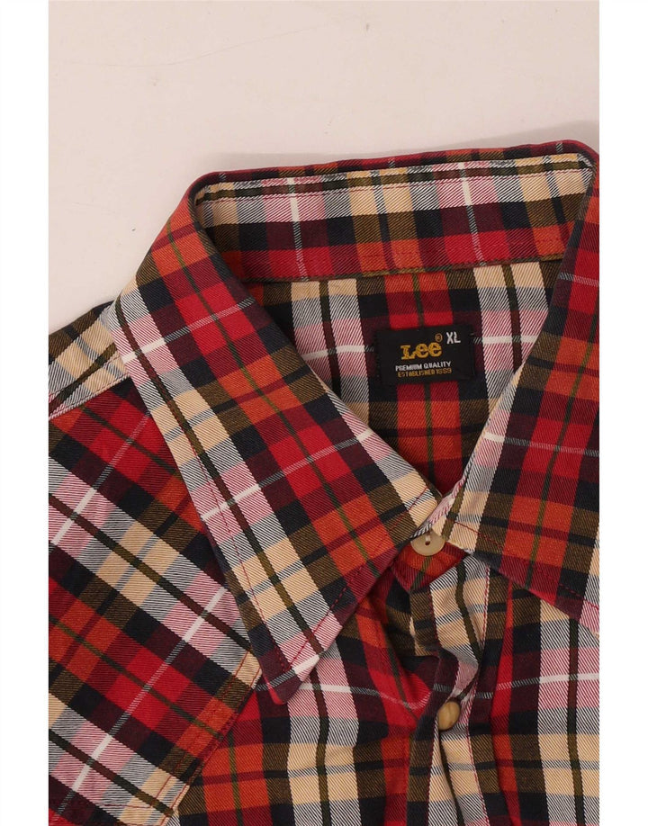 Lee Herre flannelskjorte XL rød ternet