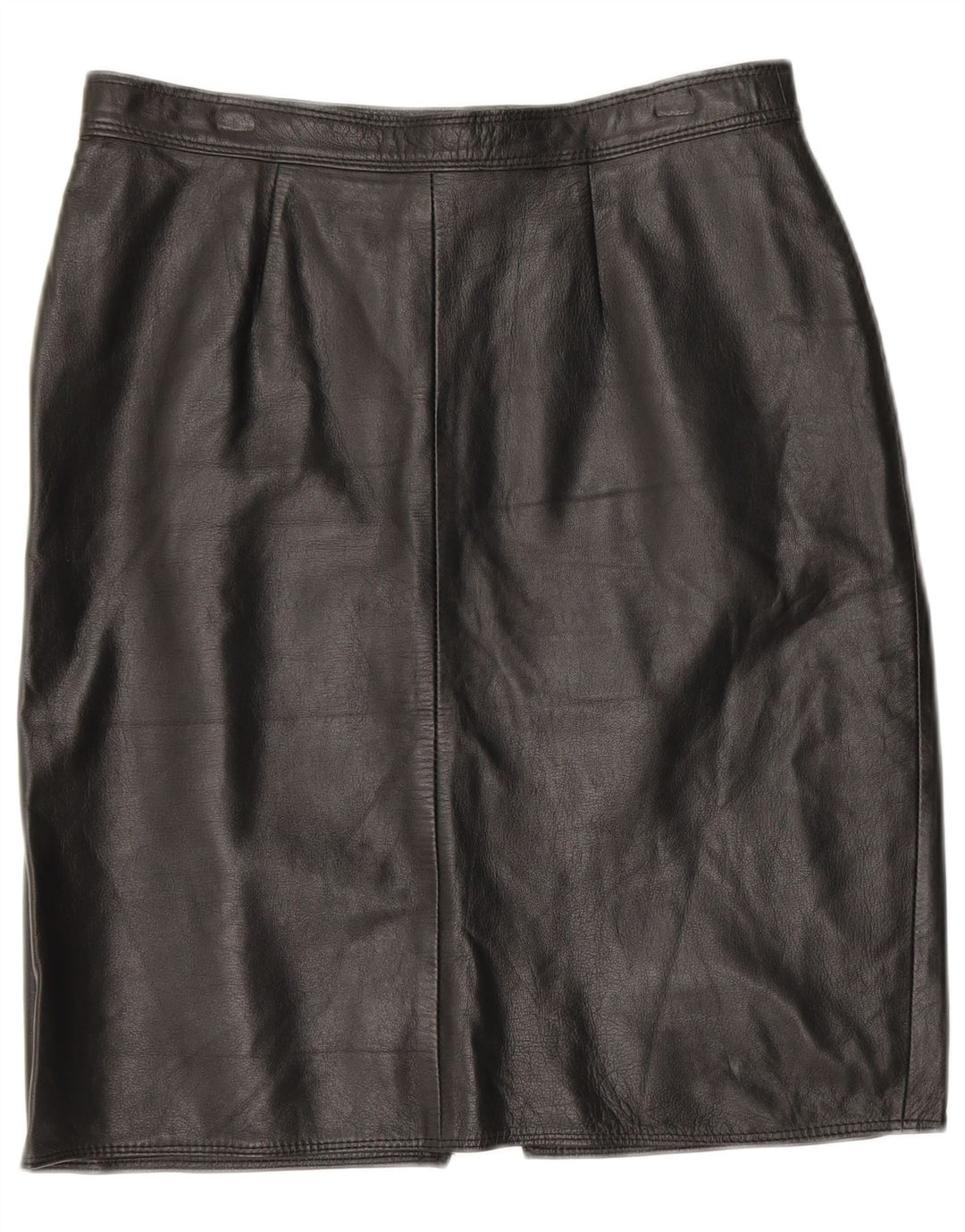 VINTAGE lædernederdel til kvinder W30 Medium sort læder