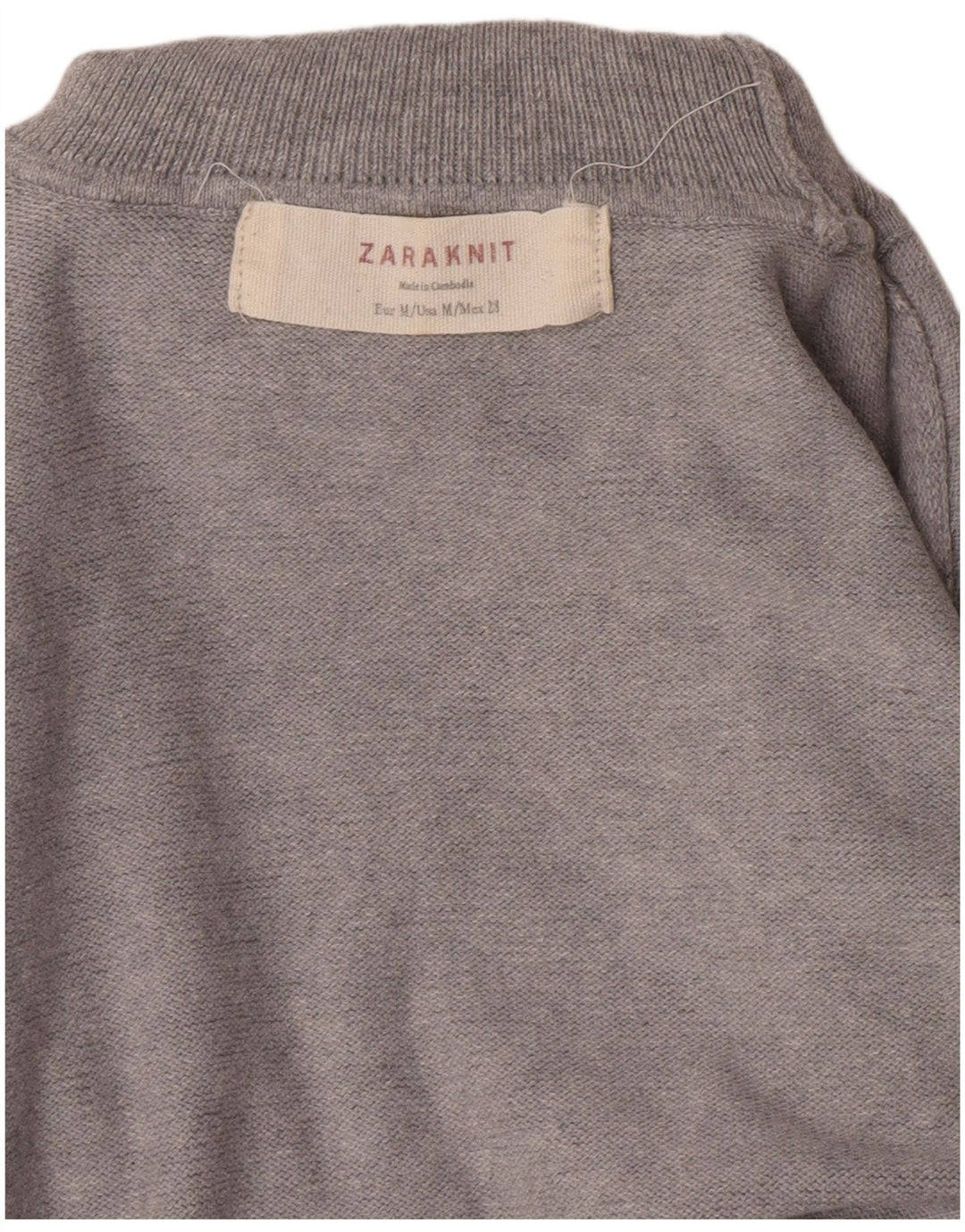 Zara Dame Rullehals Sweater UK 12 Medium Grå