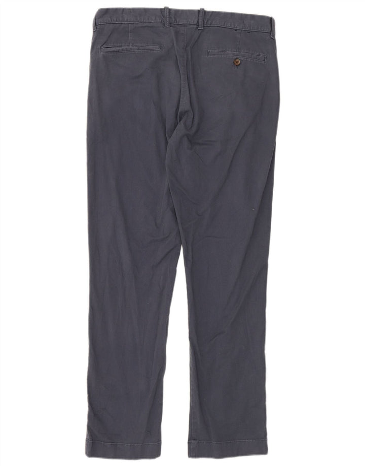 J. CREW Herre Flex Straight Chino Bukser W33 L32 Marineblå Bomuld