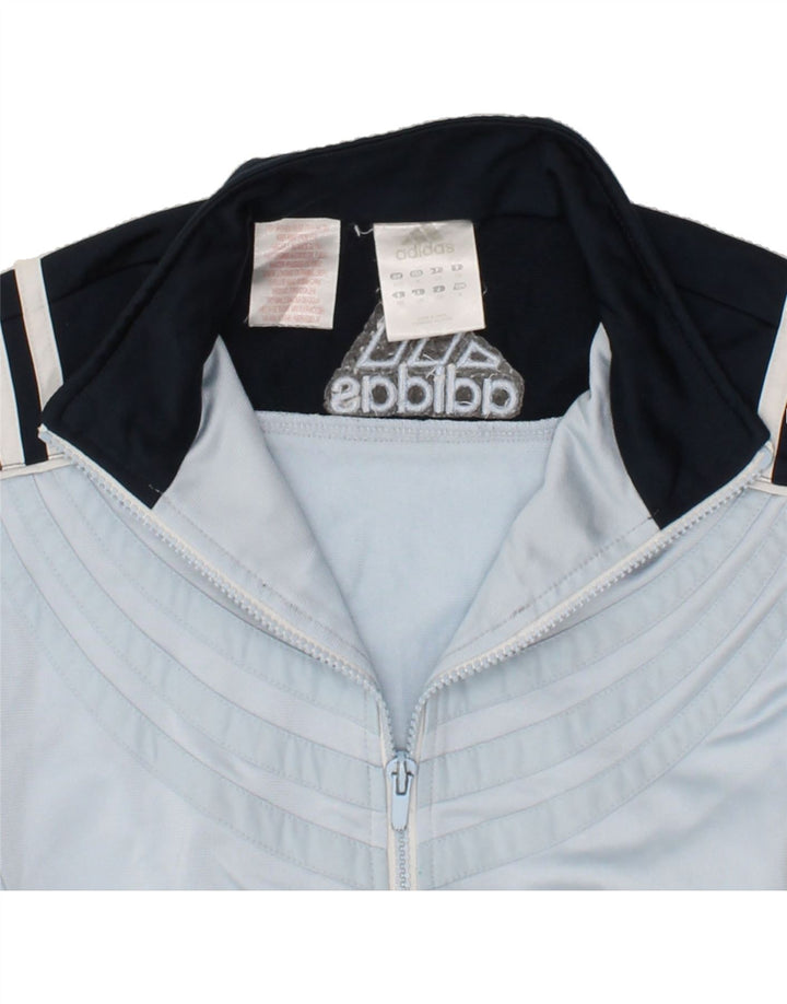 ADIDAS Boys Tracksuit Top Jacket 11-12 Years Blue Colourblock Polyester Vintage Adidas and Second-Hand Adidas from Messina Hembry 