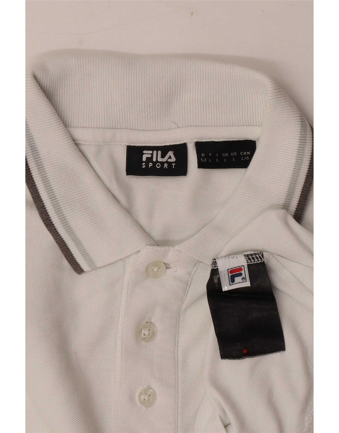 Fila Langærmet Polo Shirt til mænd Stor hvid bomuld