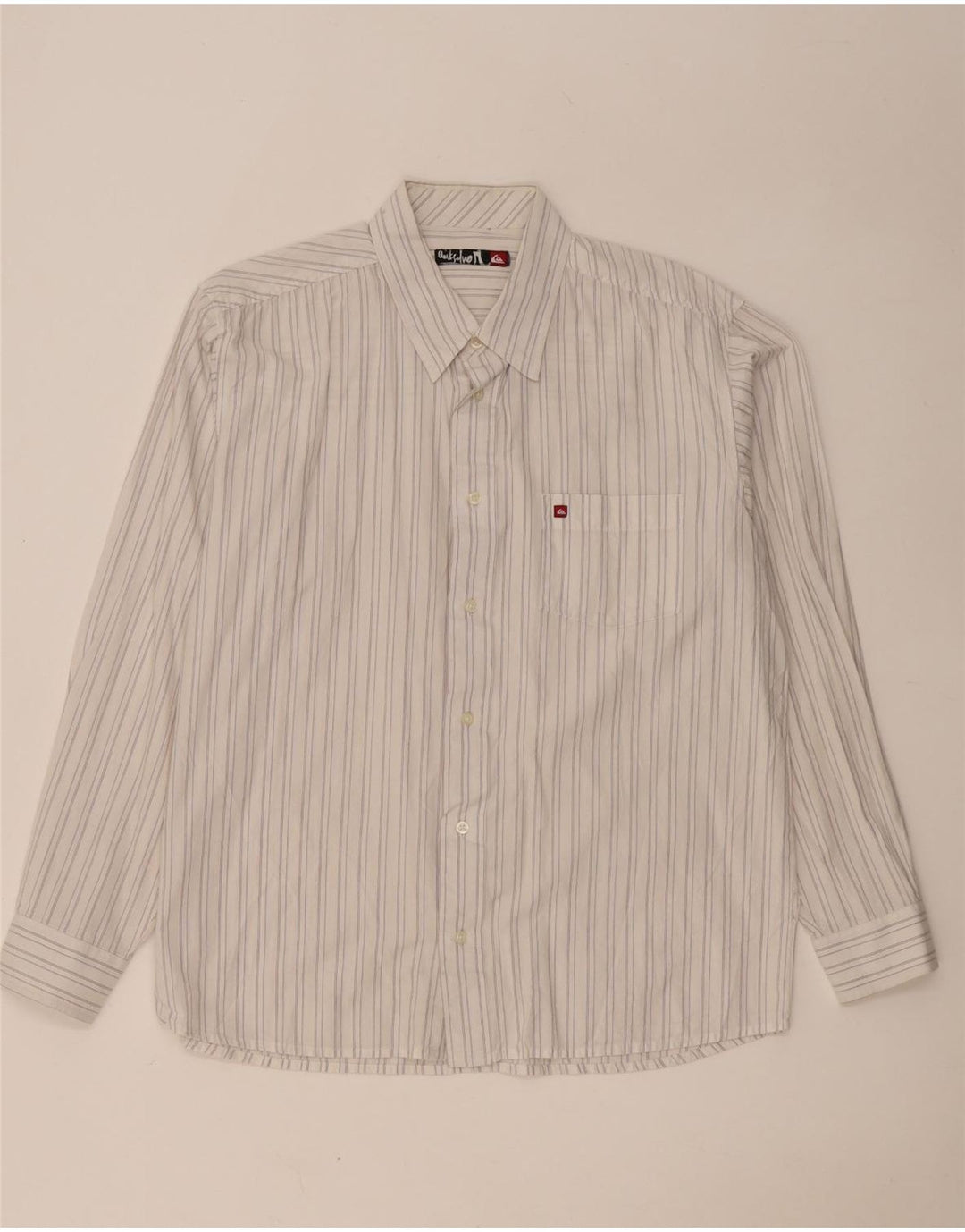 Quiksilver herreskjorte stor hvid stribet