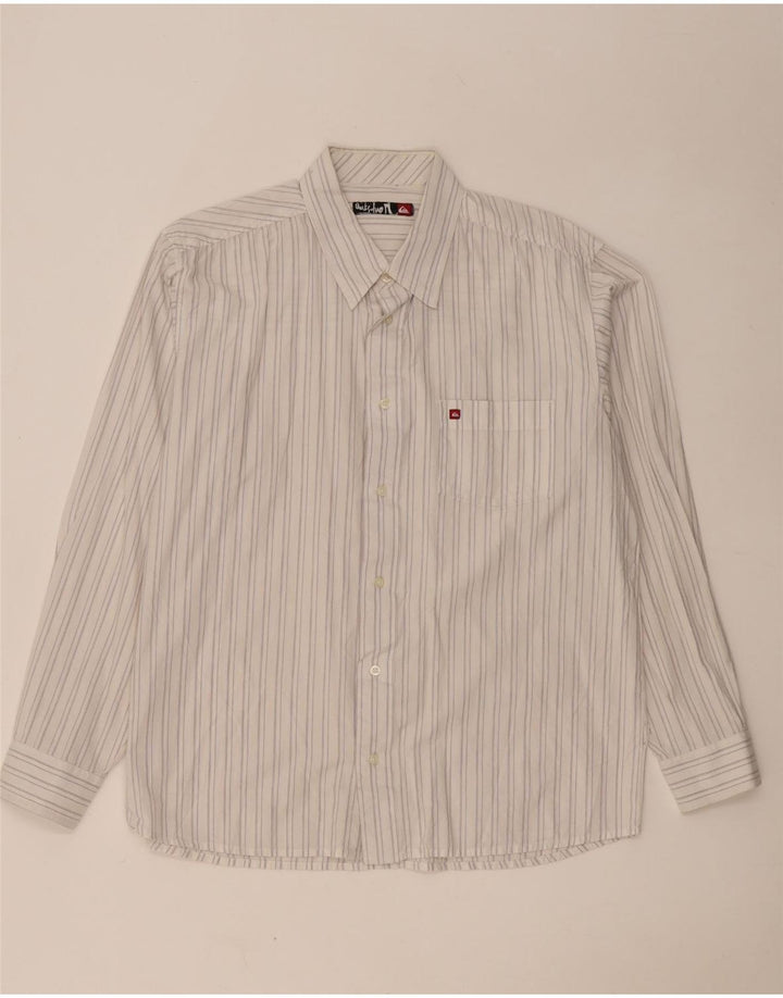 Quiksilver herreskjorte stor hvid stribet