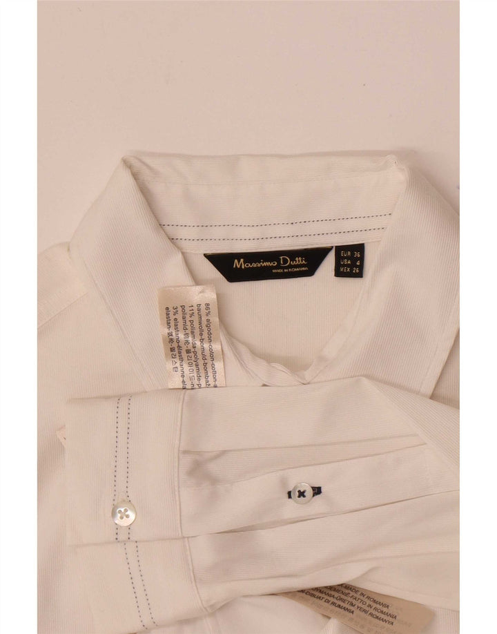 Massimo Dutti Dameskjorte EU 36 XS Hvid Bomuld
