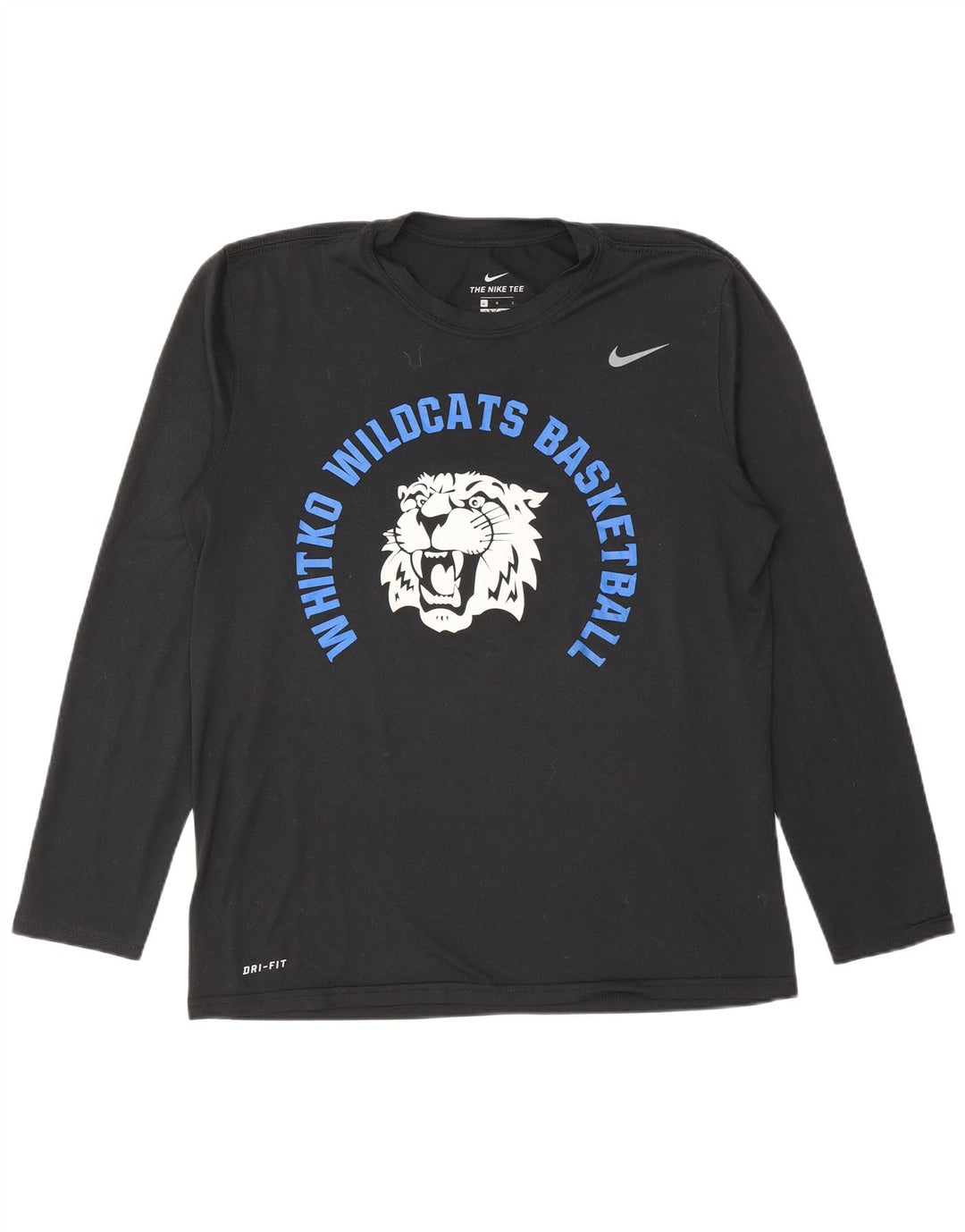 Nike Herre Wildcats Grafisk Top Langærmet Stor Sort Polyester