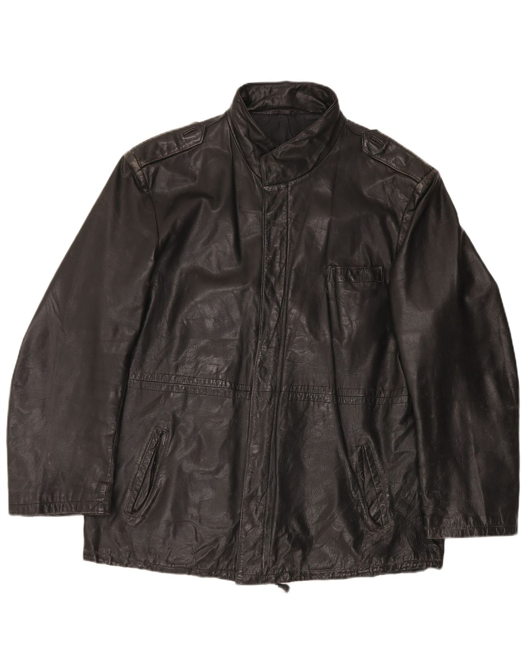 Vintage herre læderjakke UK 42 XL sort læder