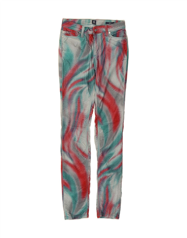 BOGNER Womens Slim Fit Casual Trousers W29 L34 Multicoloured Tie Dye Vintage Bogner and Second-Hand Bogner from Messina Hembry 