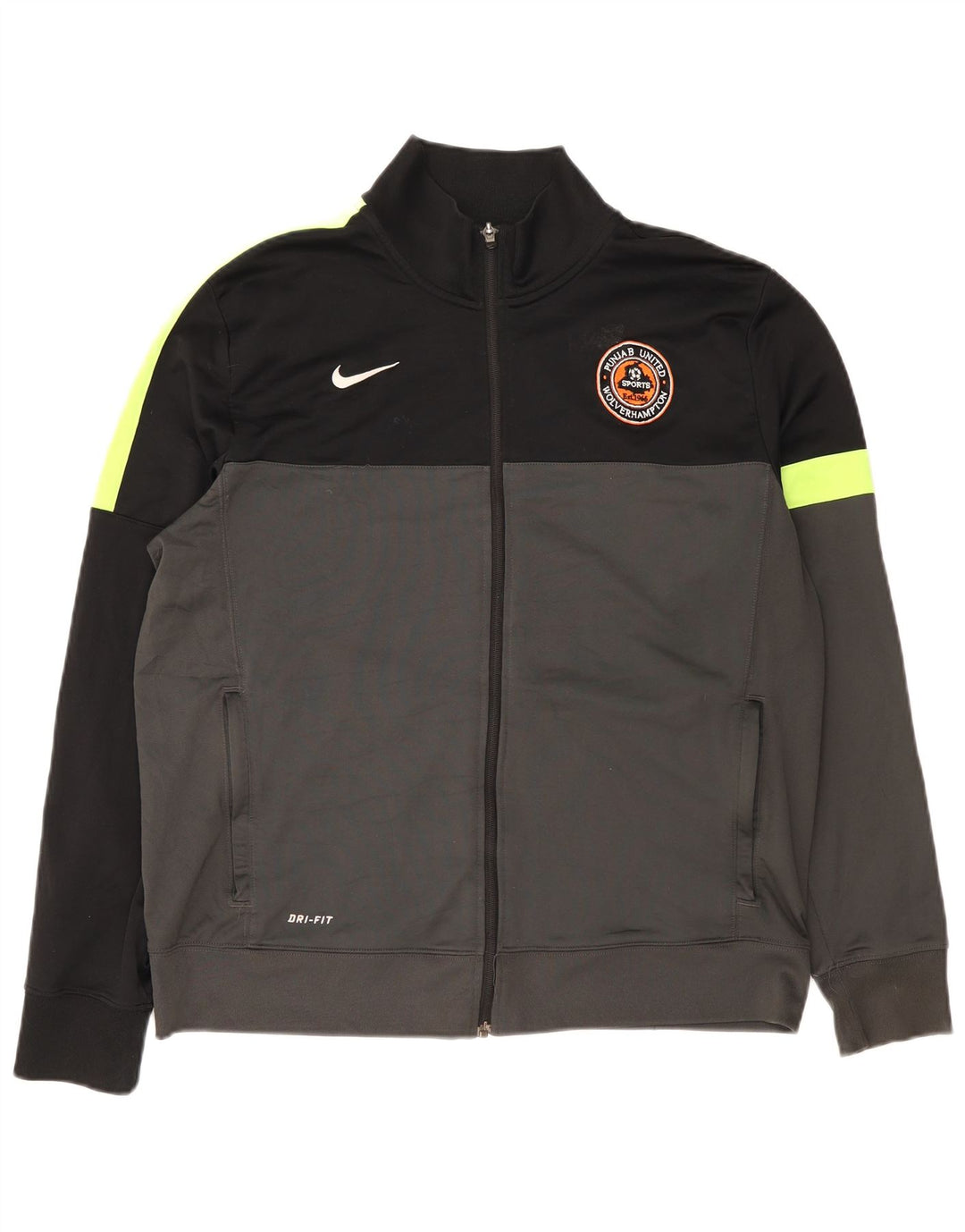 Nike Herre Dri Fit træningsdragt Topjakke XL Grå Colourblock Polyester