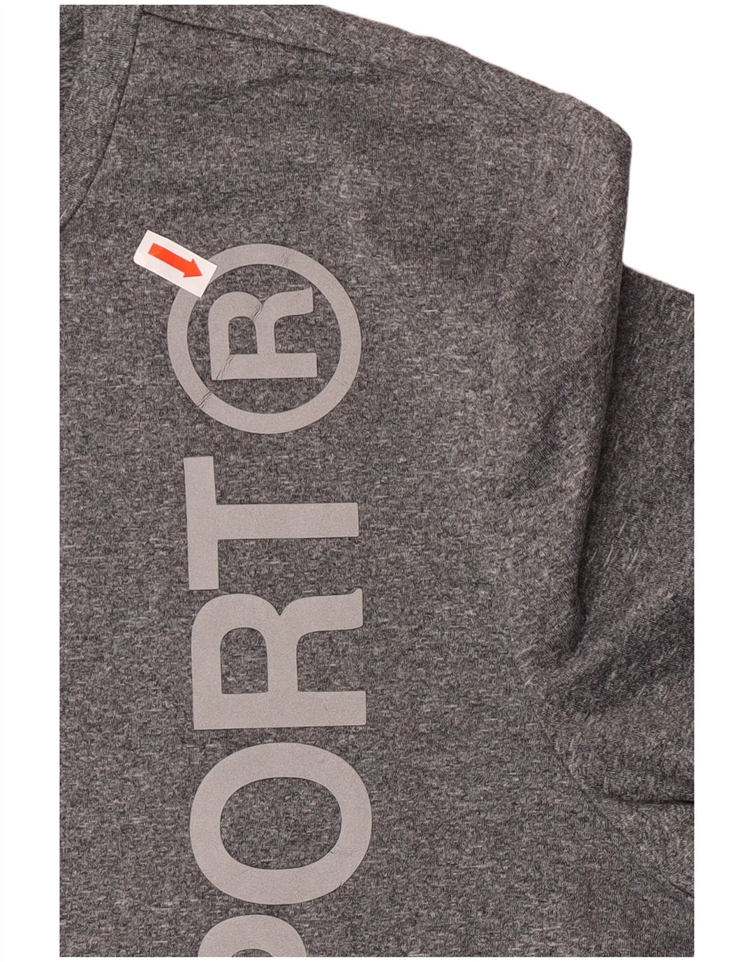 Superdry grafisk T-shirt top til kvinder UK 14 Stor grå flækket polyester