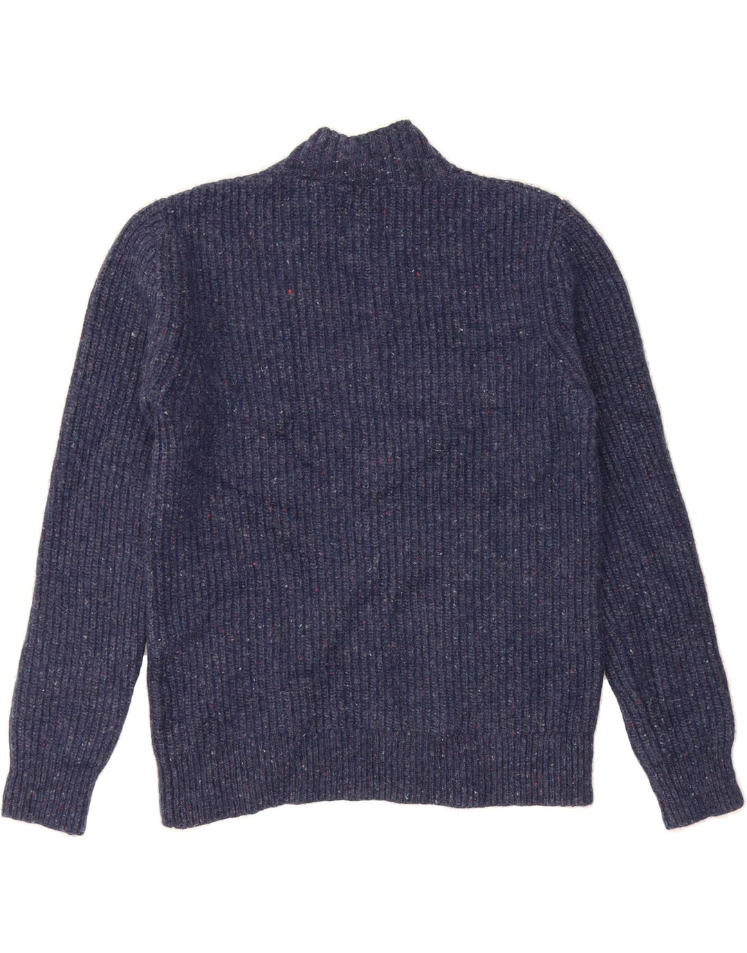 SUPERDRY Womens Turtle Neck Jumper Sweater UK 10 Small Navy Blue Lambswool Vintage Superdry and Second-Hand Superdry from Messina Hembry 
