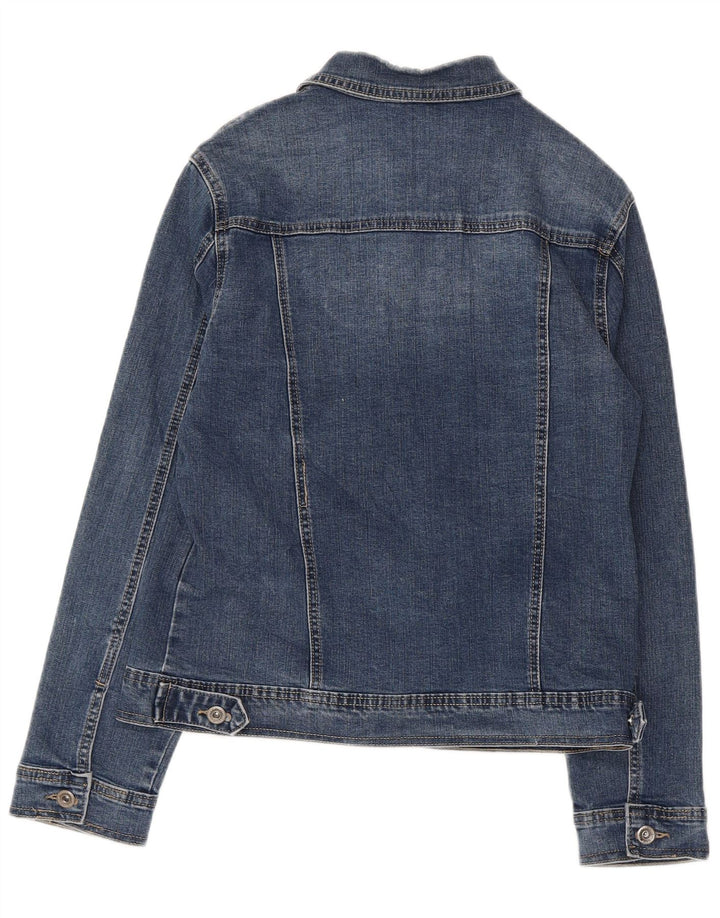 VINTAGE Dame denimjakke UK 18 XL Blå Bomuld