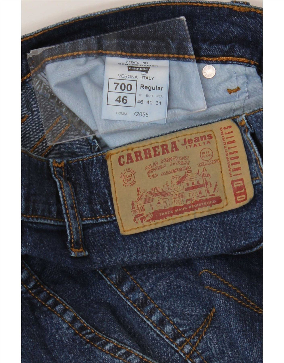 Carrera Mens 700 Regular Fit Straight Jeans W31 L33 Blå Bomuld
