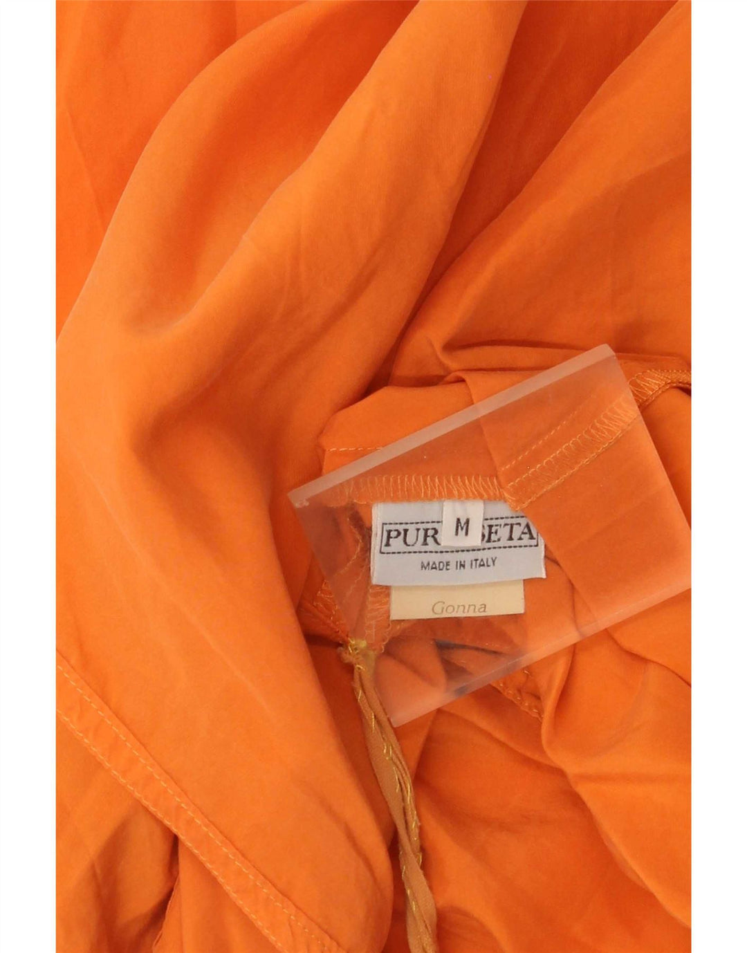 Vintage slå-om nederdel til kvinder Medium W28 Orange Silke