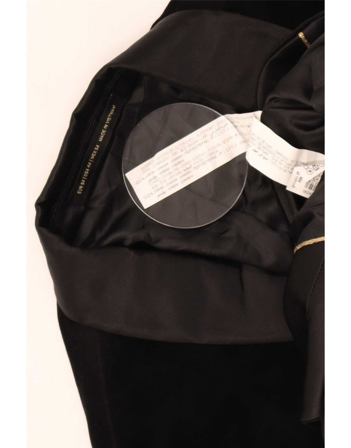 Zara Herre 1 Knap Velour Blazer Jakke EU 54 XL Sort Polyester