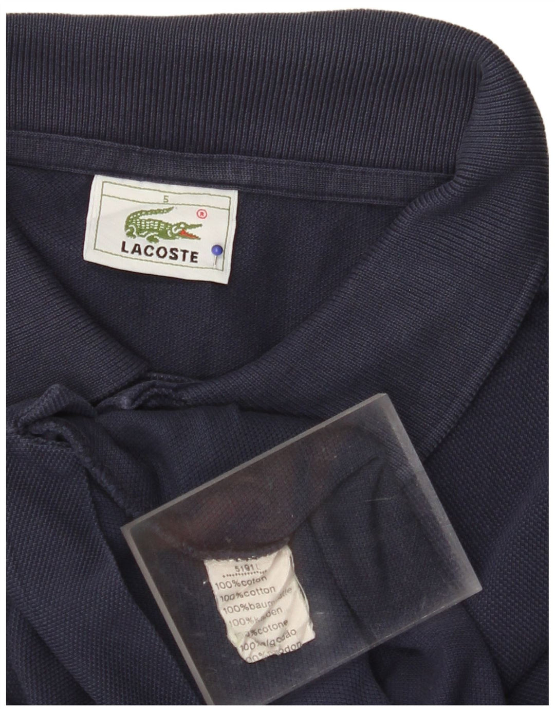 LACOSTE Poloskjorte til mænd str. 5 Large Marineblå bomuld