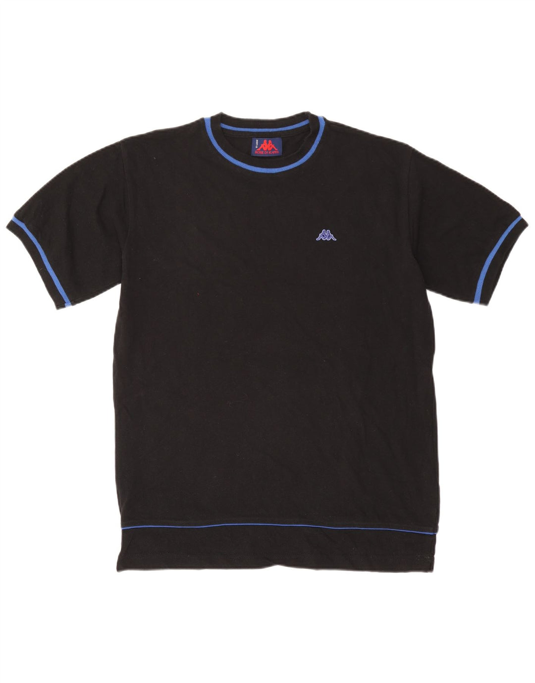 Kappa Herre T-Shirt Top Stor Sort Bomuld