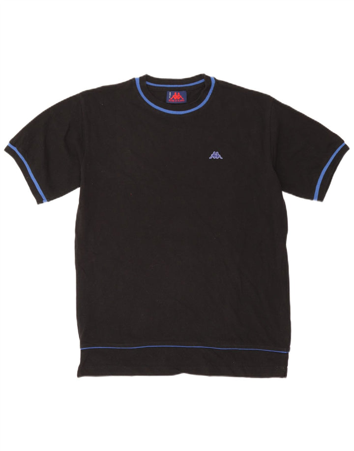 Kappa Herre T-Shirt Top Stor Sort Bomuld