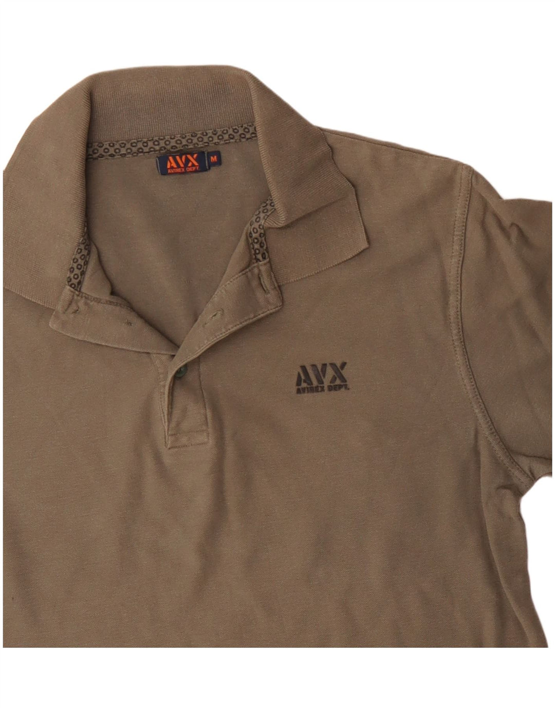 AVIREX Langærmet poloshirt til mænd Medium Khaki Bomuld