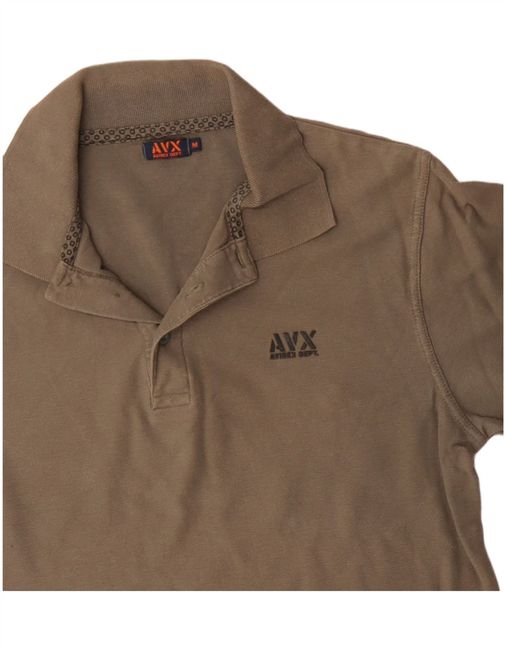 AVIREX Langærmet poloshirt til mænd Medium Khaki Bomuld