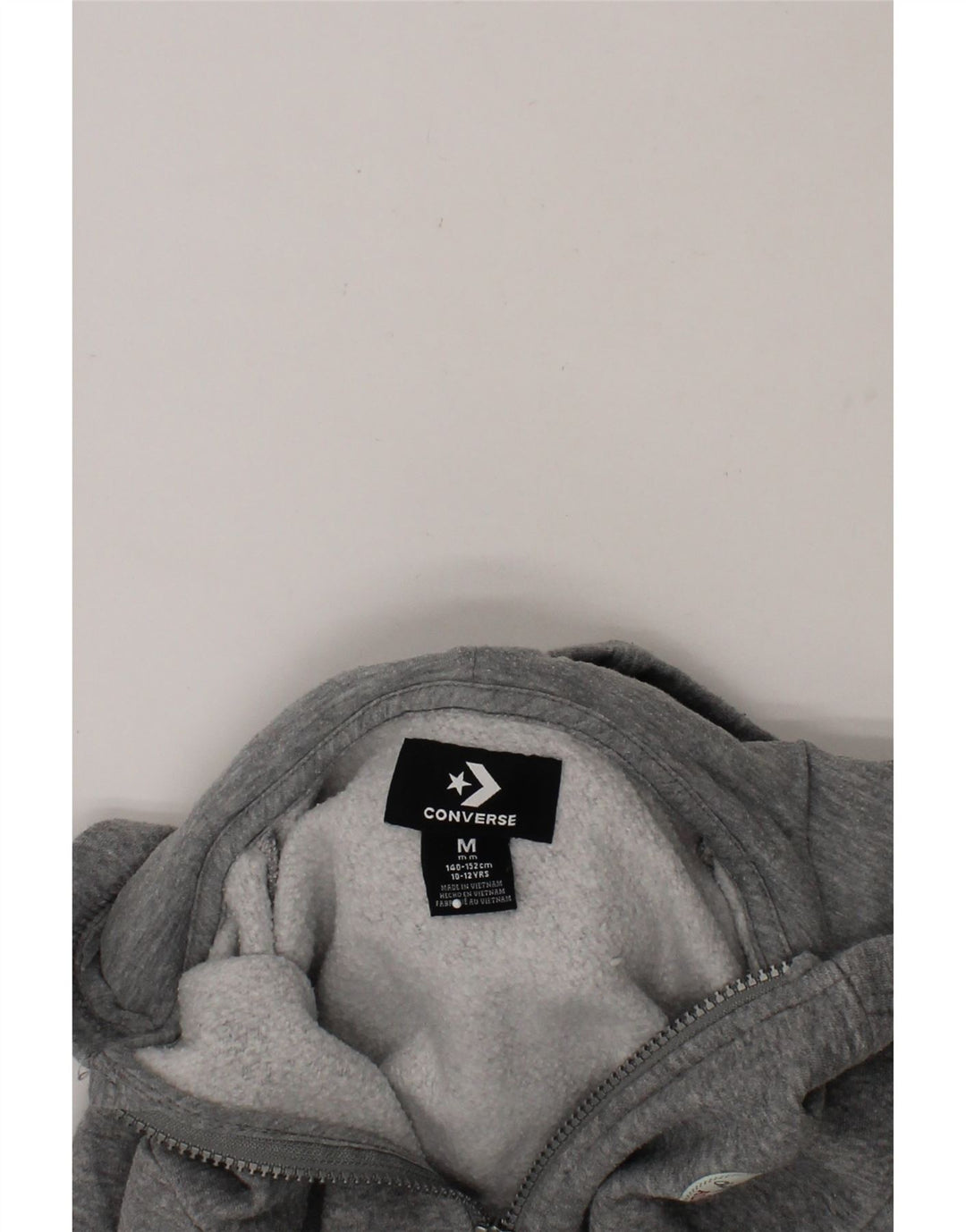CONVERSE Boys Chuck Taylor Zip Hoodie Sweater 10-11 Years Medium Grey Vintage Converse and Second-Hand Converse from Messina Hembry 